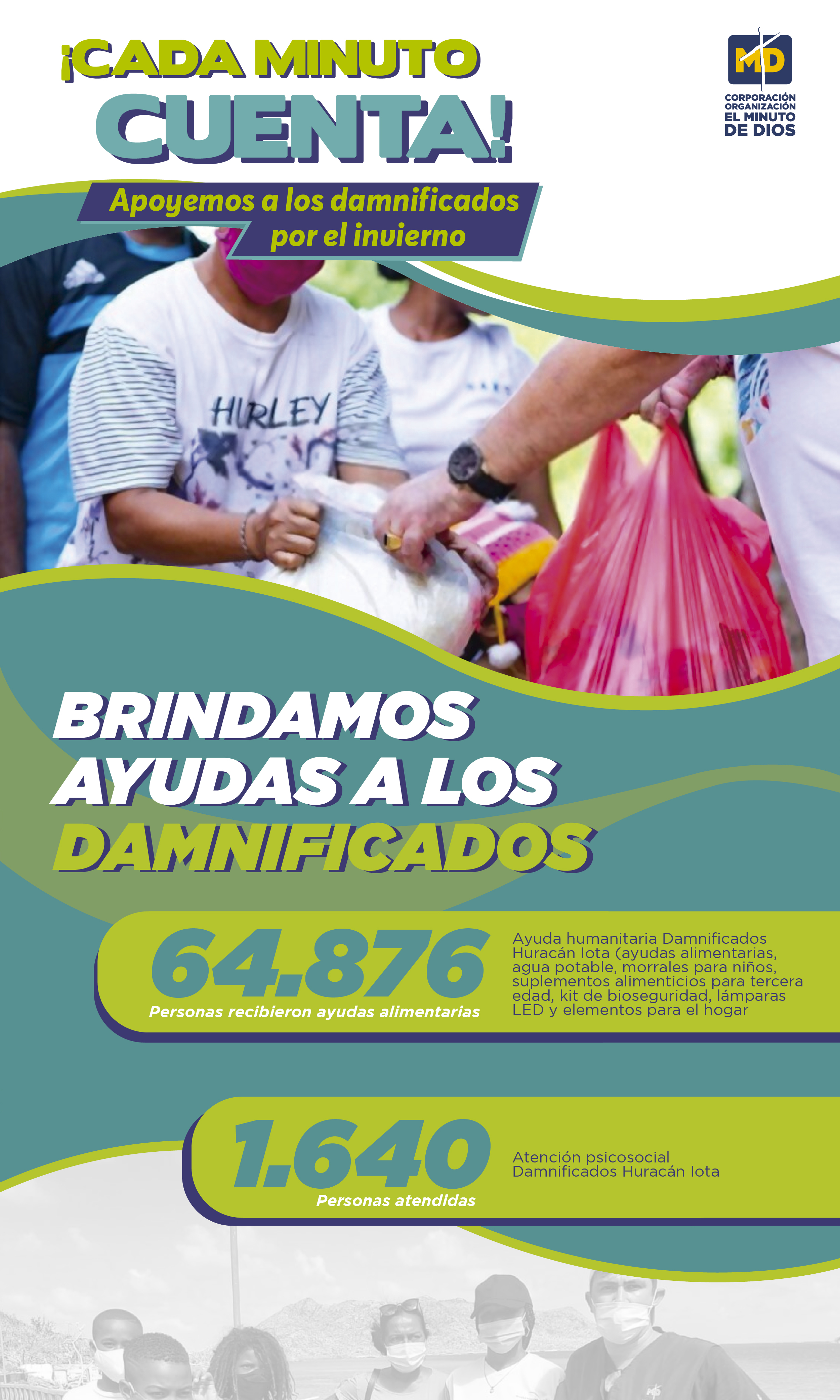 Imagen de ayuda a damnificados por el invierno