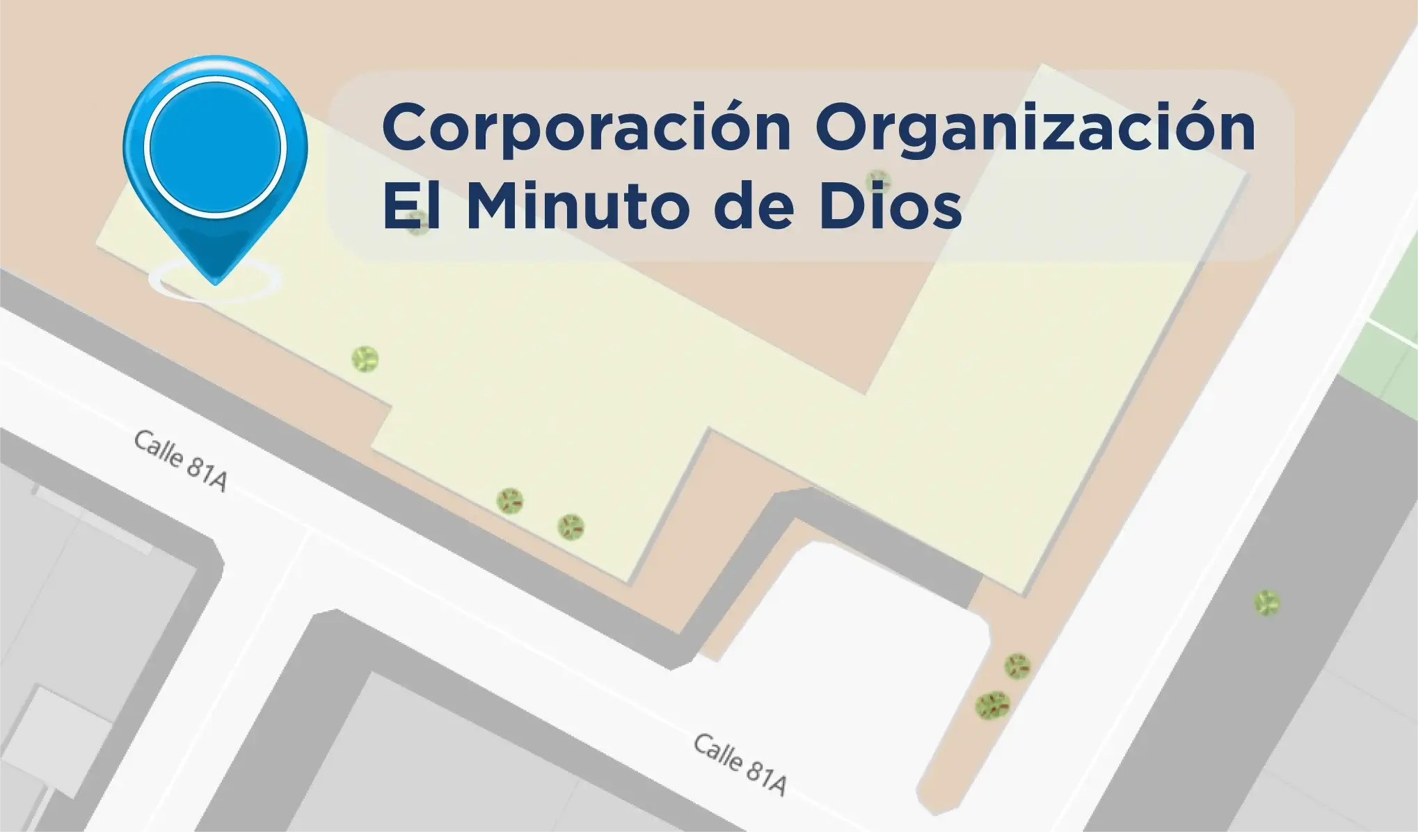 imagen del mapa de la ubicación de la Corporación con link hacia la ubicación en google maps
